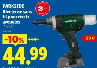 PARKSIDE Riveteuse sans fil pour rivets aveugles
