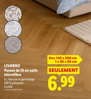 Parure de lit en satin microfibre LIVARNO (Env. 140 x 200 cm)