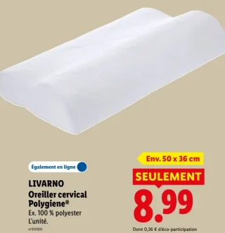 LIVARNO Oreiller cervical Polygiene®