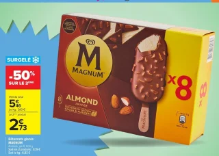 Bâtonnets glacés MAGNUM Amande