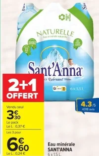 Eau minérale Sant'Anna