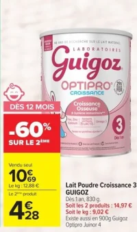 Lait Poudre Croissance 3 GUIGOZ