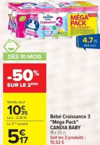 Bébé Croissance 3 "Méga Pack" CANDIA BABY