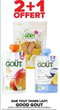 Produits de la gamme Good Goût (hors lait)