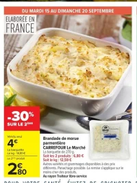 Brandade de morue parmentière CARREFOUR Le Marché