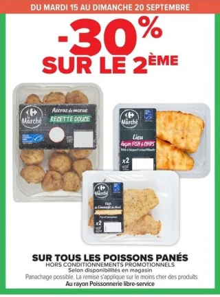 Tous les poissons panés Le Marché