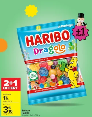 Bonbons HARIBO Dragolo ou Polka