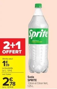 Soda SPRITE Citron et Citron Vert