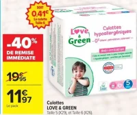 Culottes hypoallergéniques LOVE & GREEN