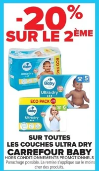 Les couches ultra dry CARREFOUR BABY