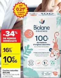 Couches naturelles BIOLANE