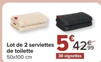 Lot de 2 serviettes de toilette 50x100 cm KT inspired by Kenzo Takada
