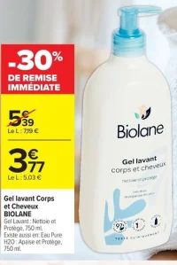 Gel lavant Corps et Cheveux BIOLANE