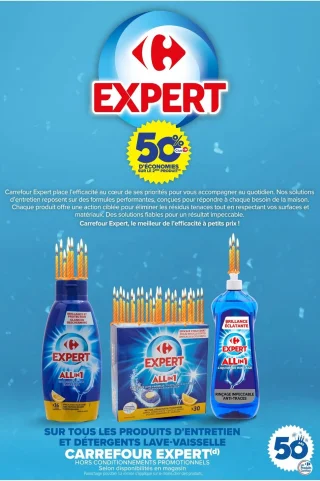 Tous les produits d'entretien et détergents lave-vaisselle Carrefour Expert