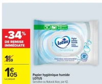 Papier hygiénique humide LOTUS