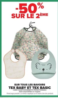 Bavoirs Tex Baby et Tex Basic