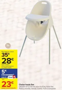 Tex Baby Chaise haute fixe