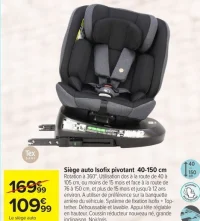 Siège auto Isofix pivotant 40-150 cm Tex Baby