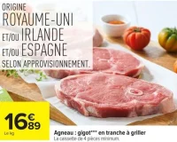 Agneau : gigot en tranche à griller
