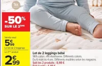 Lot de 2 leggings bébé Tex Baby