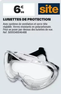 Lunettes de protection Site