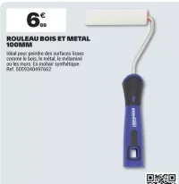 Rouleau bois et métal 100mm Brenner