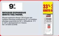 Mousse expansive White TeQ Rubson