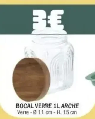 Bocal verre 1L Arche