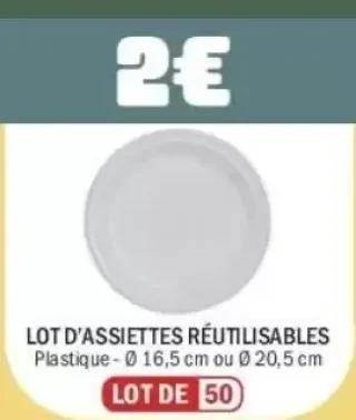 Lot d'assiettes réutilisables