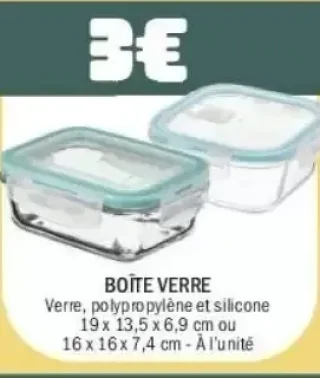Boîte verre
