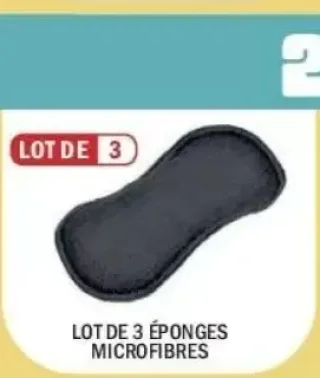 Lot de 3 éponges microfibres