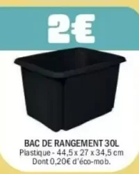 Bac de rangement 30L