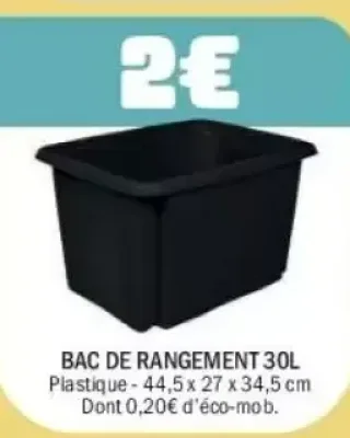 Bac de rangement 30L