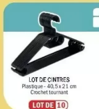 Lot de cintres plastique