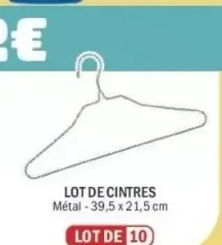Lot de cintres métal