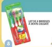 Lot de 4 brosses à dents Colgate