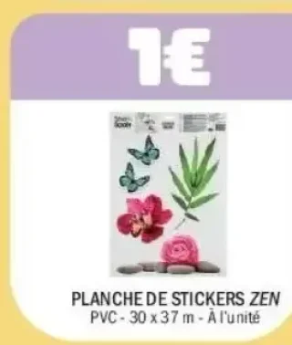 Planche de stickers Zen
