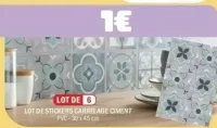 Lot de stickers carrelage ciment