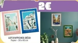 Lot d'affiches déco