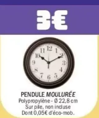 Pendule Moulurée