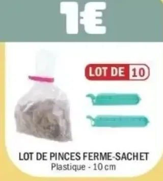 Lot de Pinces Ferme-Sachet