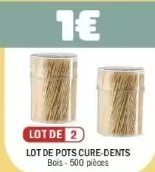 Lot de Pots Cure-Dents