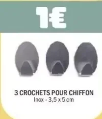 3 Crochets Pour Chiffon
