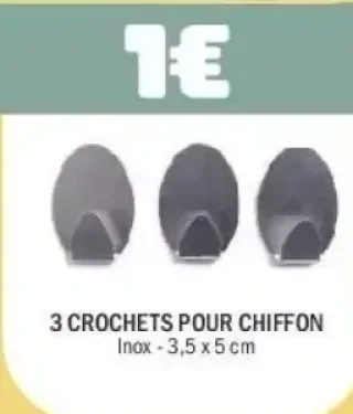 3 Crochets Pour Chiffon
