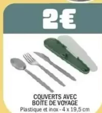 Couverts avec boîte de voyage