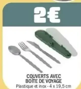 Couverts avec boîte de voyage