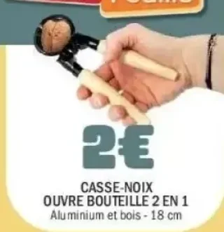 Casse-noix ouvre bouteille 2 en 1