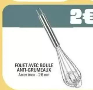 Fouet avec boule anti-grumeaux