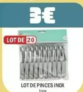 Lot de pinces inox