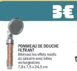 Pommeau de douche filtrant